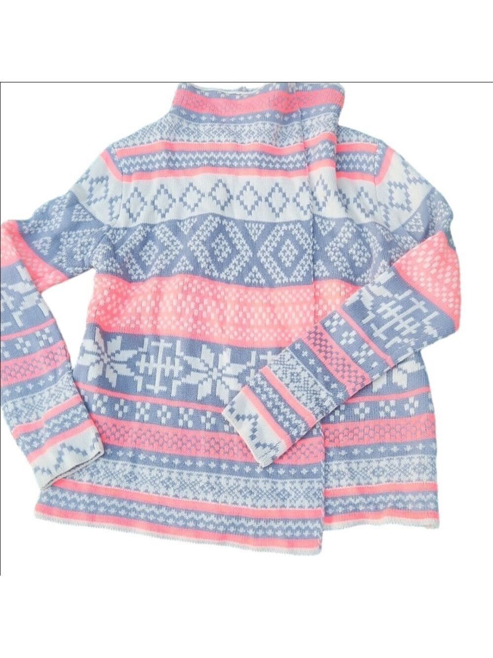 Kate Collection Christmas Geometric Open Front Cardigan Sweater